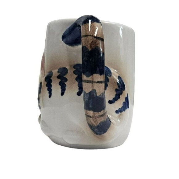 Pier 1 Handpainted  3D Cat Mug With‎ Tail Handle - Picture 3 of 10